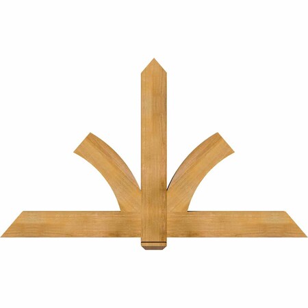 Ekena Millwork Redmond Rough Sawn Timber Gable Bracket, Western Red Cedar, 72"W x 42"H x 4"D x 6"F, 14/12 Pitch GBW072X42X0406RED00RWR